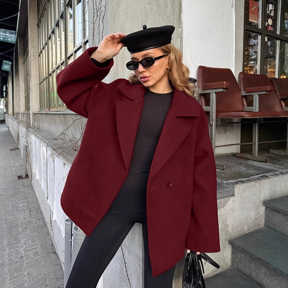 Damen Elegante Wickeljacke mit Gürtel und lässigem Schnitt R&B