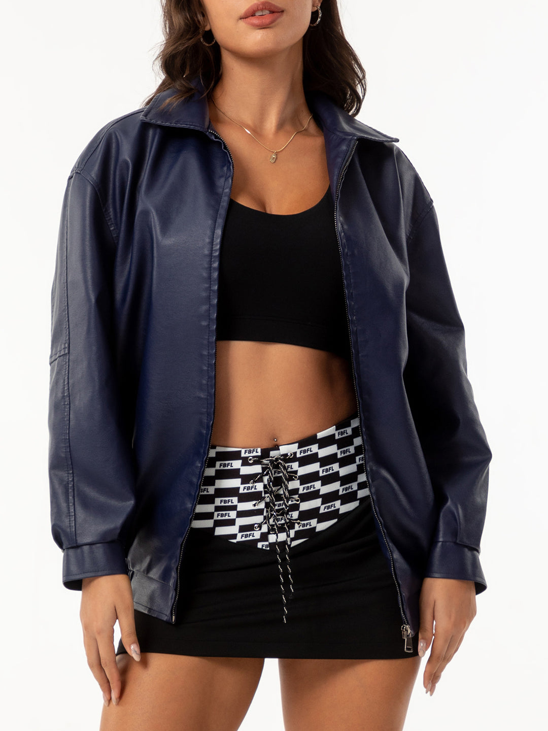 Damen lässige Satinjacke mit modernem Schnitt und praktischen Taschen R&B