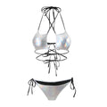 Damen Hochgeschnittener Bikini mit elegantem Schnür-Design R&B