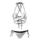 Damen Hochgeschnittener Bikini mit elegantem Schnür-Design R&B