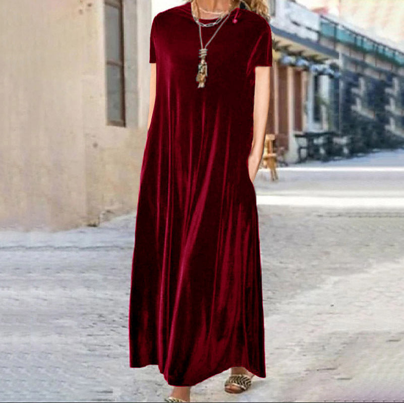 Damen Maxikleid mit elegantem Schnitt und Taschen R&B