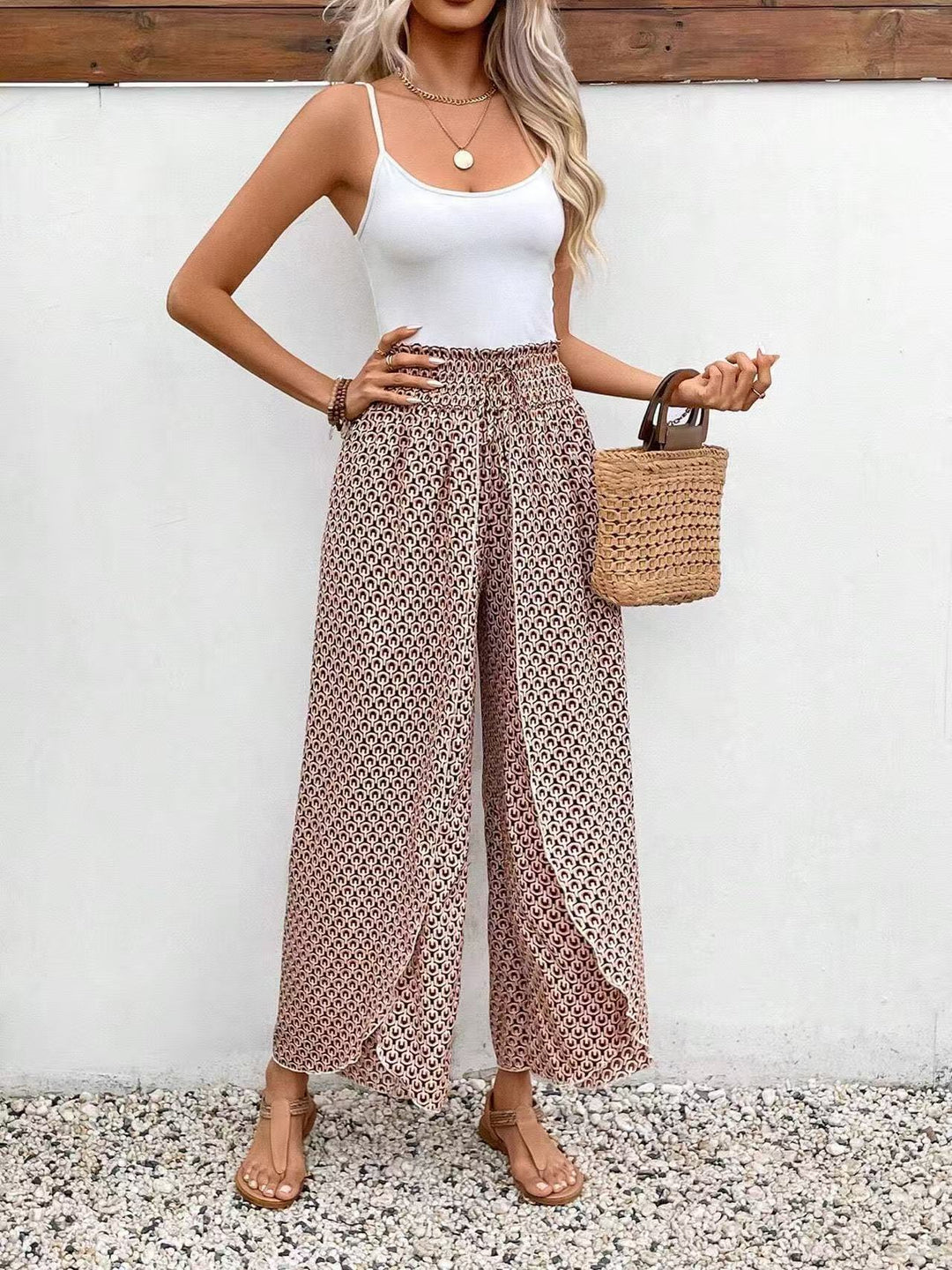 Damen Maxirock mit floralem Design und seitlichem Schlitz R&B