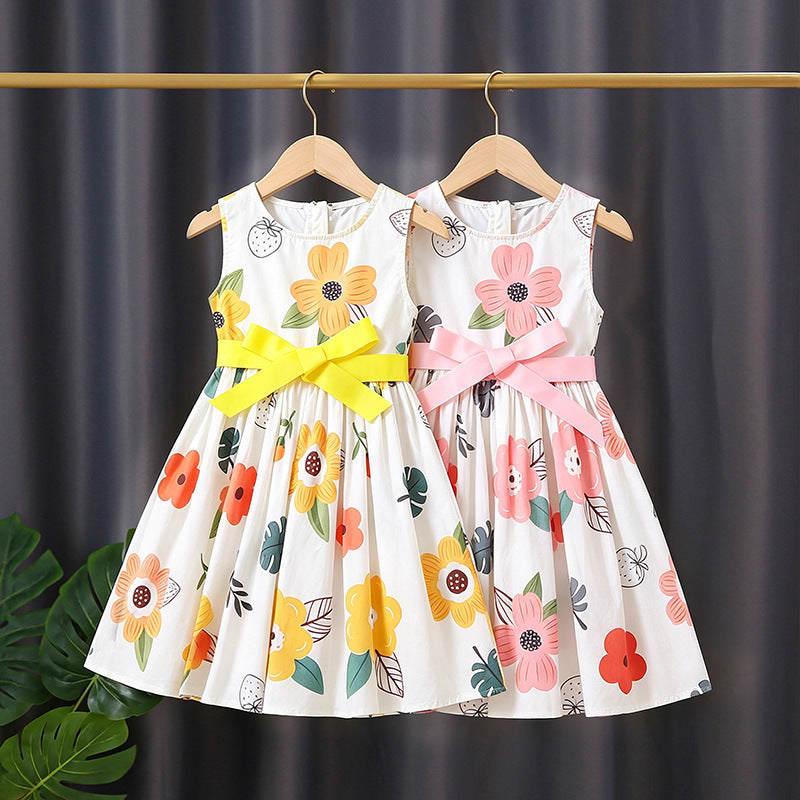 Mädchen Sommerkleid mit buntem Punkten-Design R&B