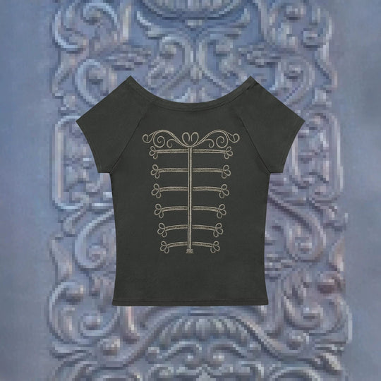 Damen Elegantes T-Shirt mit skulpturalem Design R&B