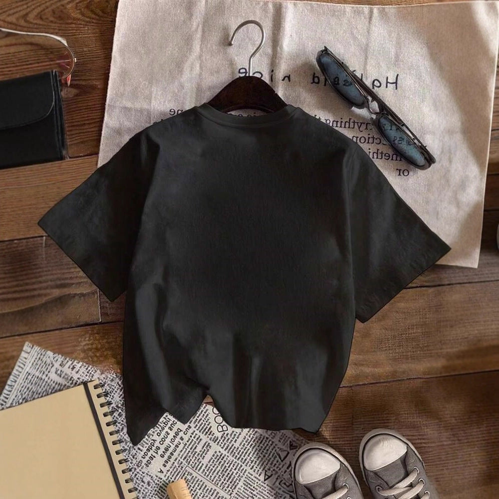 Damen Oversized T-Shirt mit kreativem Statementdruck R&B