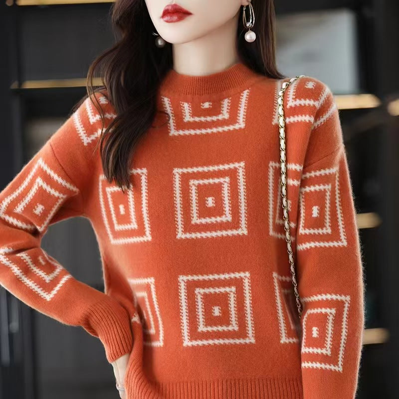 Damen gemusterter Pullover R&B