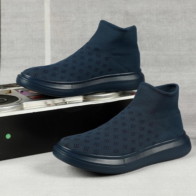 Damen Sneaker mit elastischem Strickobermaterial und rutschfester Sohle R&B