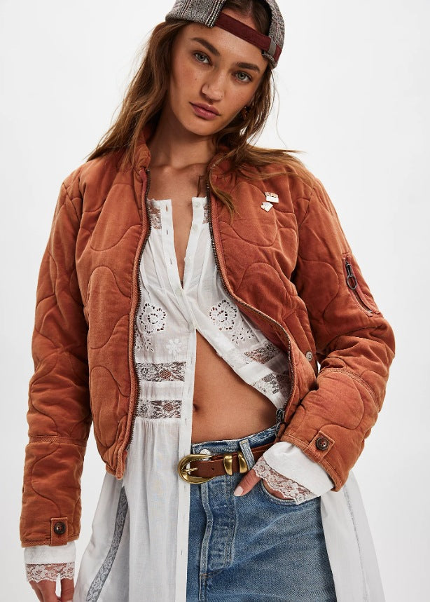 Damen gesteppte Bomberjacke R&B