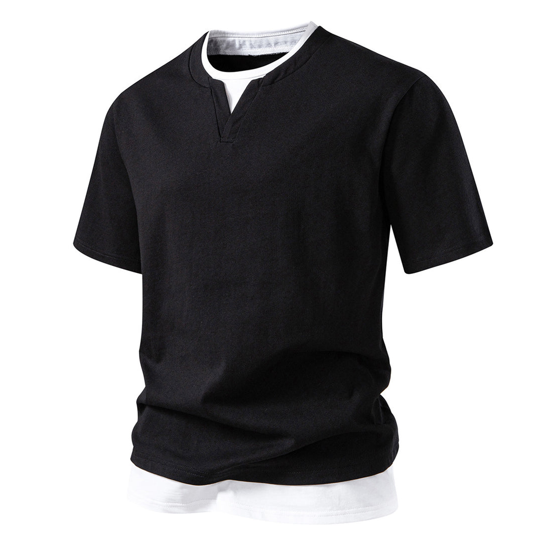 Herren V-Ausschnitt T-Shirt mit modernem Schnitt und lässigem Look R&B
