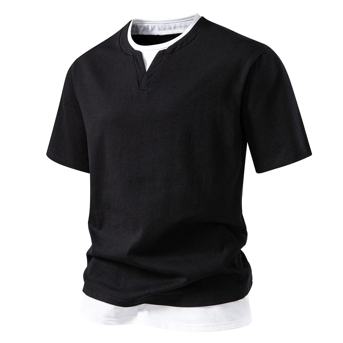 Herren V-Ausschnitt T-Shirt mit modernem Schnitt und lässigem Look