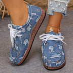 Damen Komfortable Freizeitschuhe mit lässigem Denim-Design R&B