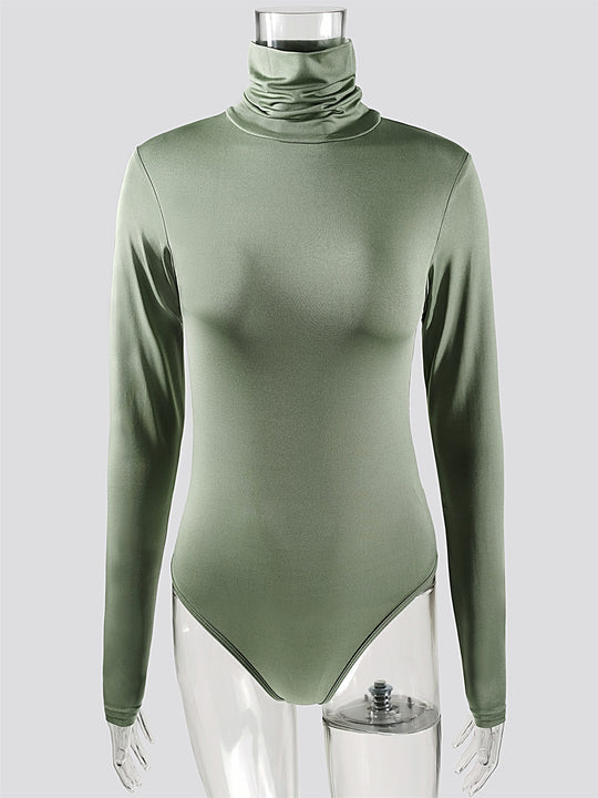 Damen Langärmliger Rollkragenbody R&B