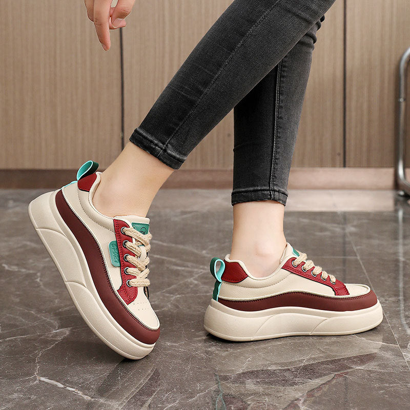 Damen Sportliche Plateau Sneakers mit modischem Design und bequemer Dämpfung R&B