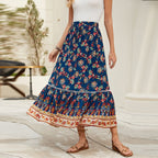 Damen Maxi-Rock mit verspieltem Blumenmuster R&B
