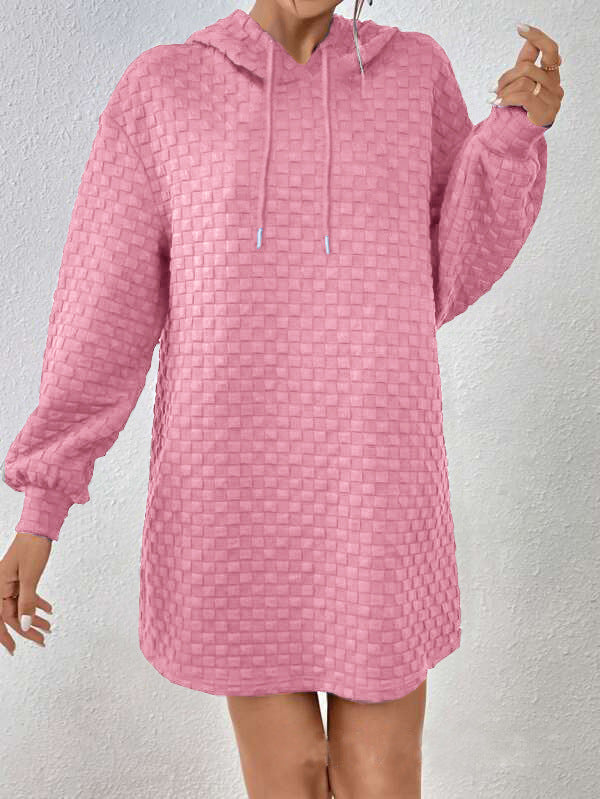 Damen Kapuzenpulloverkleid mit trendy Struktur R&B