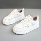 Damen Sneakers mit erhöhtem Sohlenprofil und atmungsaktiver Mesh-Oberfläche R&B