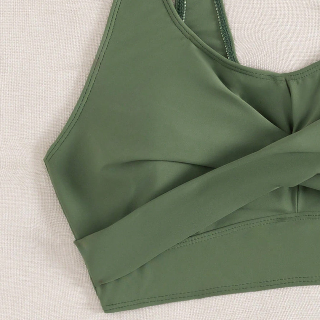Damen Sportlicher Bikini mit gerafften Shorts R&B