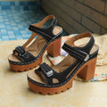 Damen Elegante Plateau-Sandalen mit modischem Riemen und stabiler Sohle