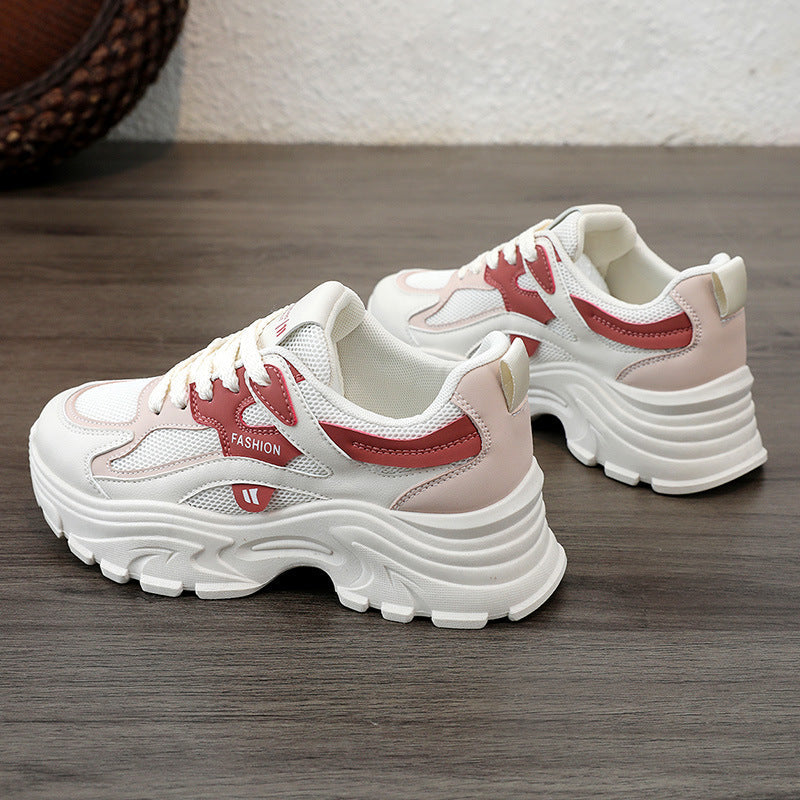 Damen Sportliche Chunky Sneakers mit atmungsaktiver Mesh-Oberfläche und stoßdämpfender Sohle R&B
