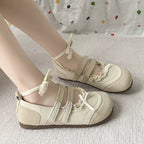 Damen Komfortable Ballerinas mit Doppelschlaufe R&B