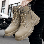 Damen Komfortable Stiefel mit seitlichem Reißverschluss und robuster Sohle