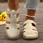 Damen Atmungsaktive Riemensandalen mit verstellbarem Klettverschluss R&B