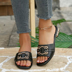Damen modische Riemchensandalen mit luxuriöser Schmuckverzierung R&B