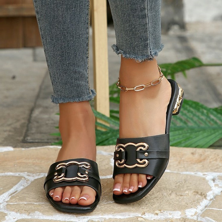 Damen modische Riemchensandalen mit luxuriöser Schmuckverzierung R&B