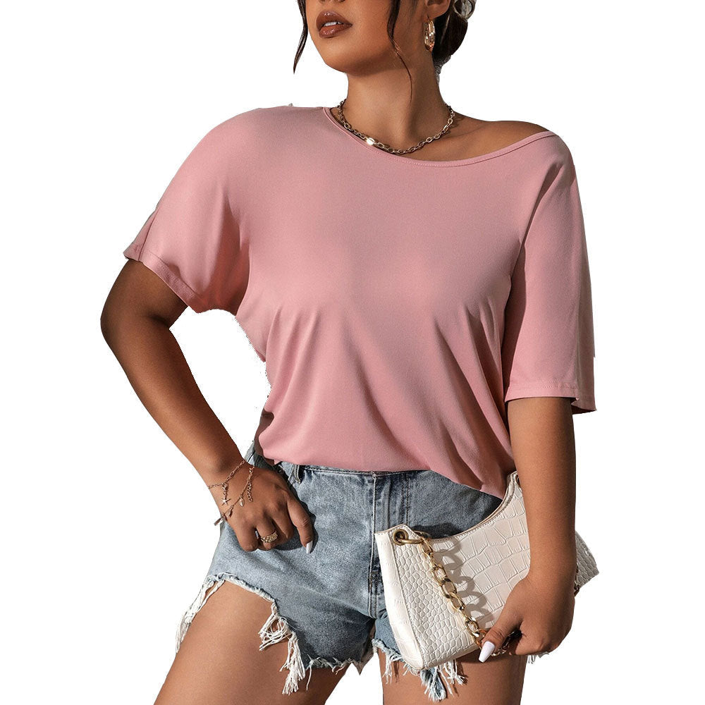 Damen lässiges Oberteil mit schickem Schulterdesign und weichem Material R&B
