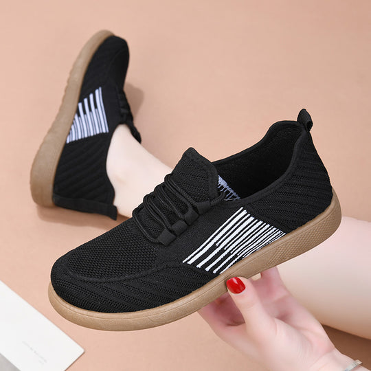 Damen Bequeme und stylische Freizeit-Sneaker mit elastischen Einsätzen R&B
