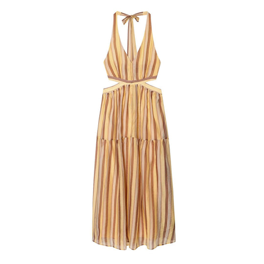 Damen Sommerkleid mit tiefem Ausschnitt und Cut-Outs R&B
