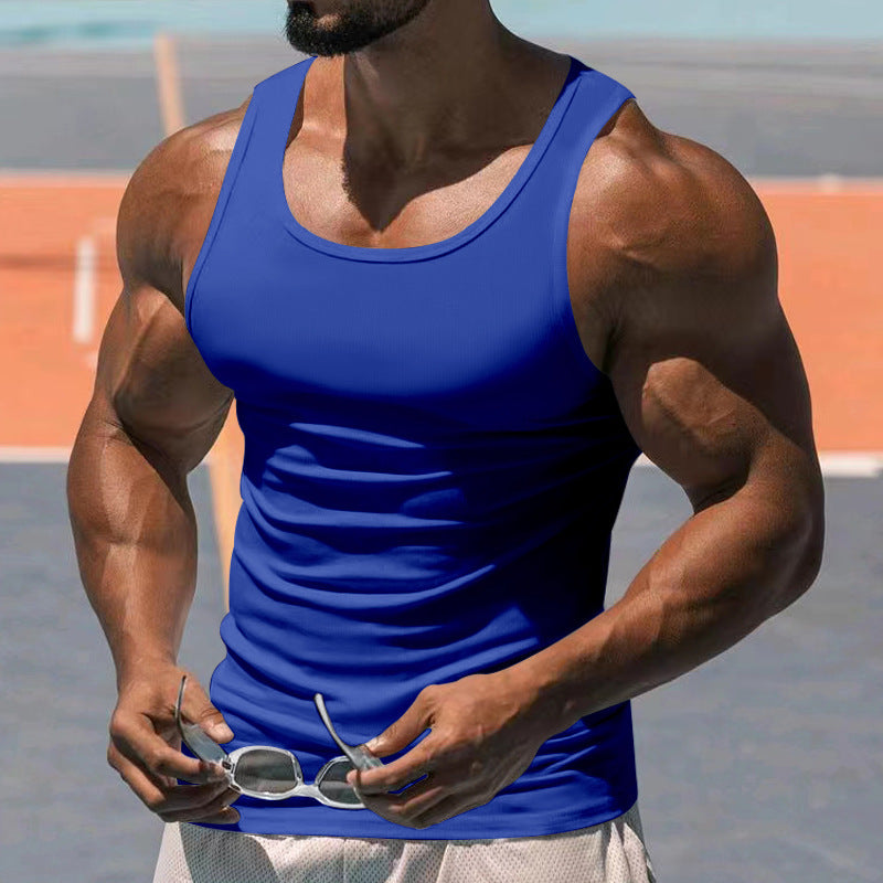 Herren atmungsaktives Sport-Tanktop mit körperbetontem Schnitt und feuchtigkeitsregulierendem Material R&B
