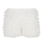 Damen Rüschen-Shorts mit elastischem Bund und verspieltem Design R&B