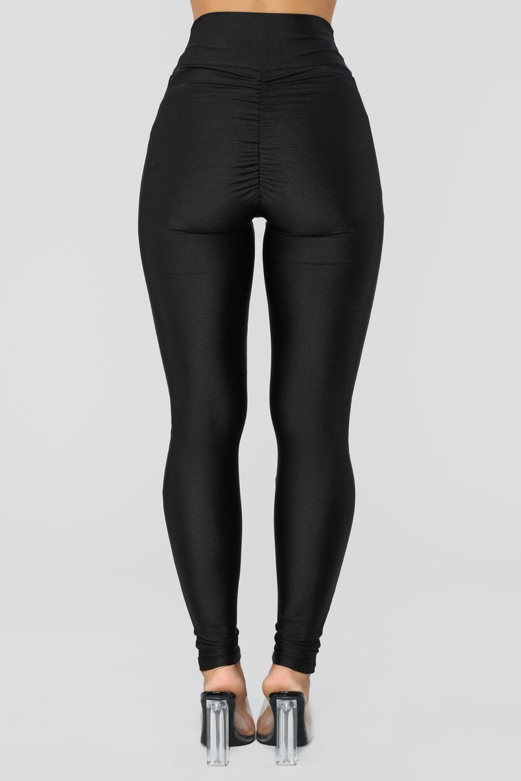 Damen Hochgeschnittene Leggings mit Raffung R&B