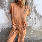 Damen lässiges Jumpsuit mit elegantem Schnitt und weitem Bein R&B