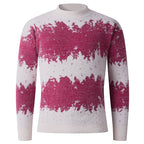 Damen kreativer Strickpullover mit hohem Kragen und einzigartigem Muster