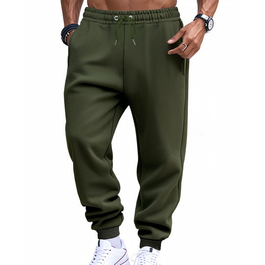 Herren nan sportliche Sweat-Jogginghose mit elastischem Tunnelzugbund, Rippbündchen und tiefen Eingrifftaschen R&B