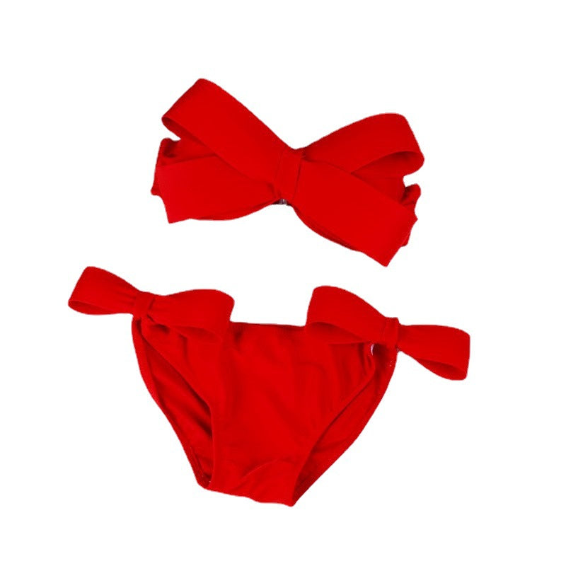 Damen Bandeau Bikini mit auffälligen Schleifen R&B