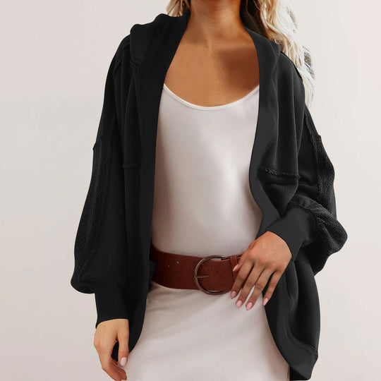 Damen Lässige Strickjacke mit weit geschnittenen Ärmeln und lässigem Schnitt R&B