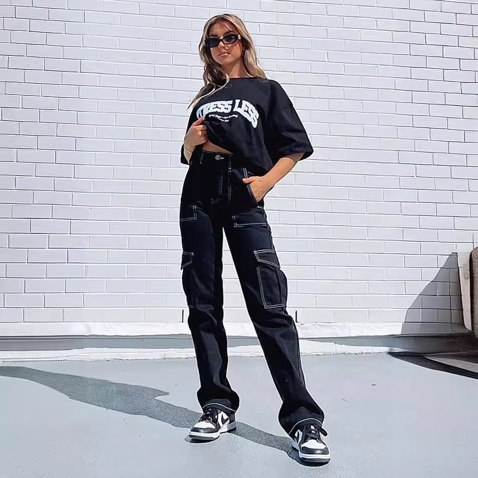 Damen Cargo-Hose mit Baumwollmix und praktischen Taschen R&B