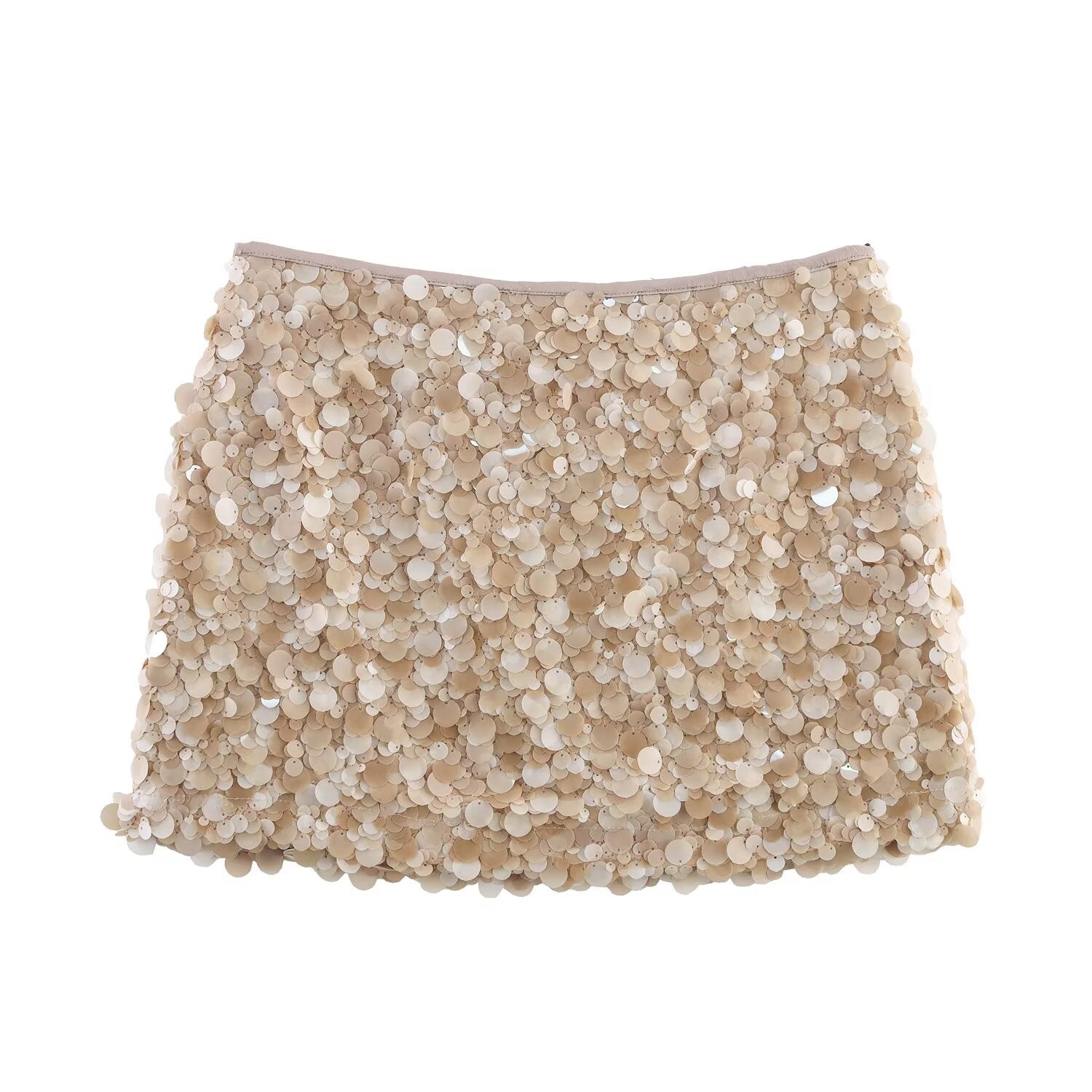 Damen eleganter, glitzernder Minikilt aus Paillettendetail