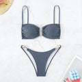 Damen Triangel-Bikini mit elegantem Stützband und modischen Akzenten R&B