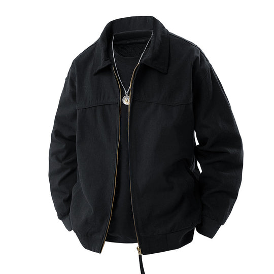 Herren leichte Utility-Jacke mit Stehkragen und praktischen Taschen R&B