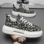 Damen Komfortable Sneakers mit trendigem Blumendruck R&B