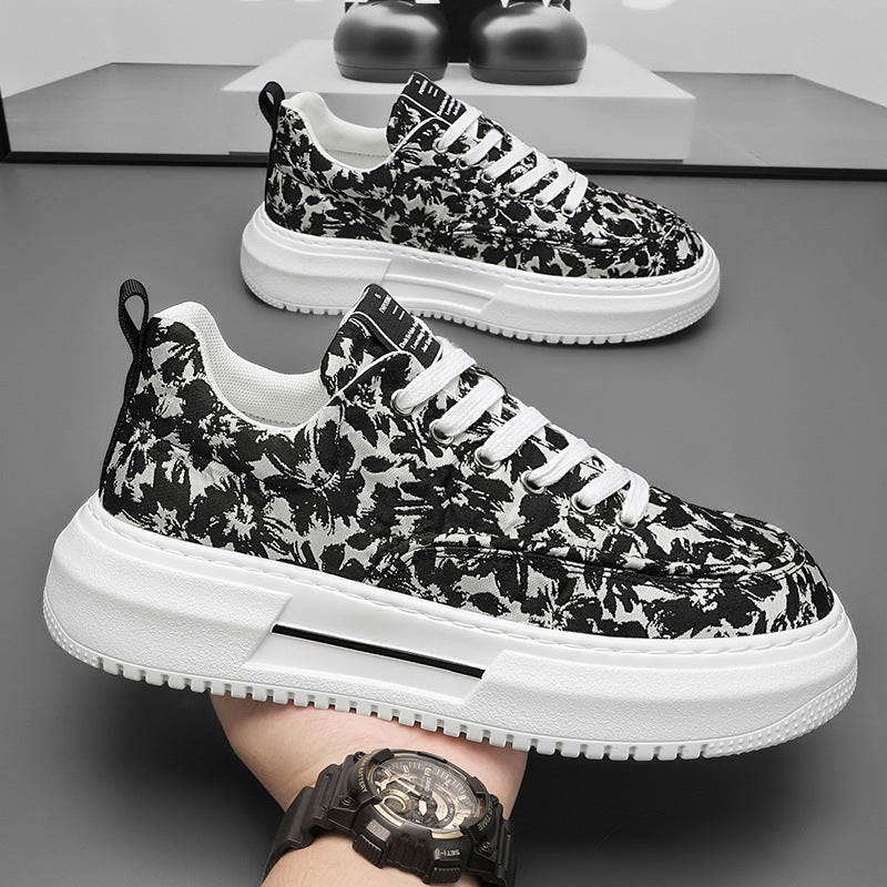 Damen Komfortable Sneakers mit trendigem Blumendruck R&B