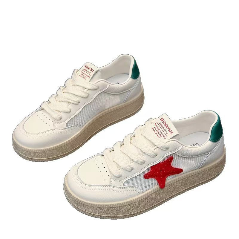 Damen Modische Sneakers mit spielerischem Sternenmotiv und atmungsaktiver Struktur
