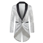 Herren eleganter Paillettenblazer mit luxuriösen Details R&B