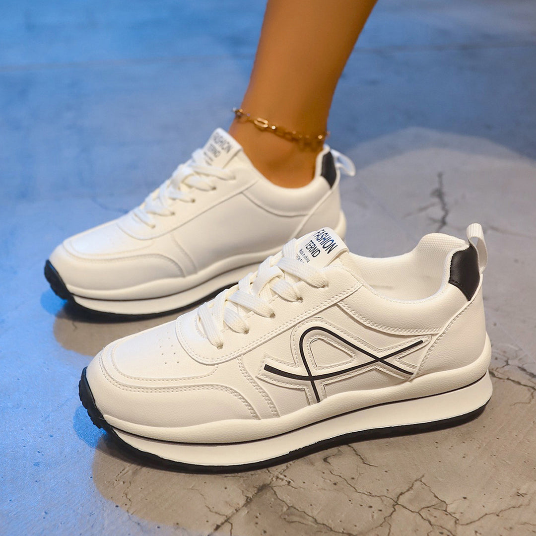 Damen nan leichte City-Sneaker mit erhöhtem Profil, stoßdämpfender EVA-Zwischensohle und rutschfester Gummilaufsohle R&B