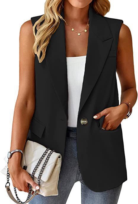 Damen Stylischer Blazer-Weste R&B