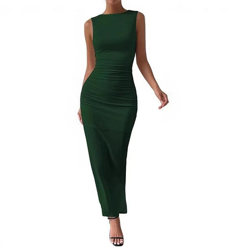 Damen Maxikleid mit figurbetontem Schnitt und seitlichem Schlitz R&B
